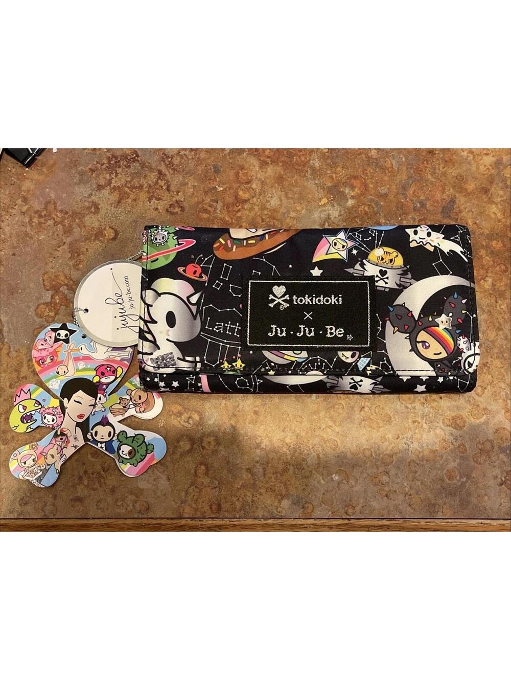 Tokidoki x Ju Ju Be Wallet SPACE PLACE Tri-Fold  Wallet “Be Rich” RARE NWT